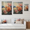 thumbnail image 4 of Designart "Dahlia landscape Pointillism Dot" Floral Print on Natural Pine Wood, 4 of 5