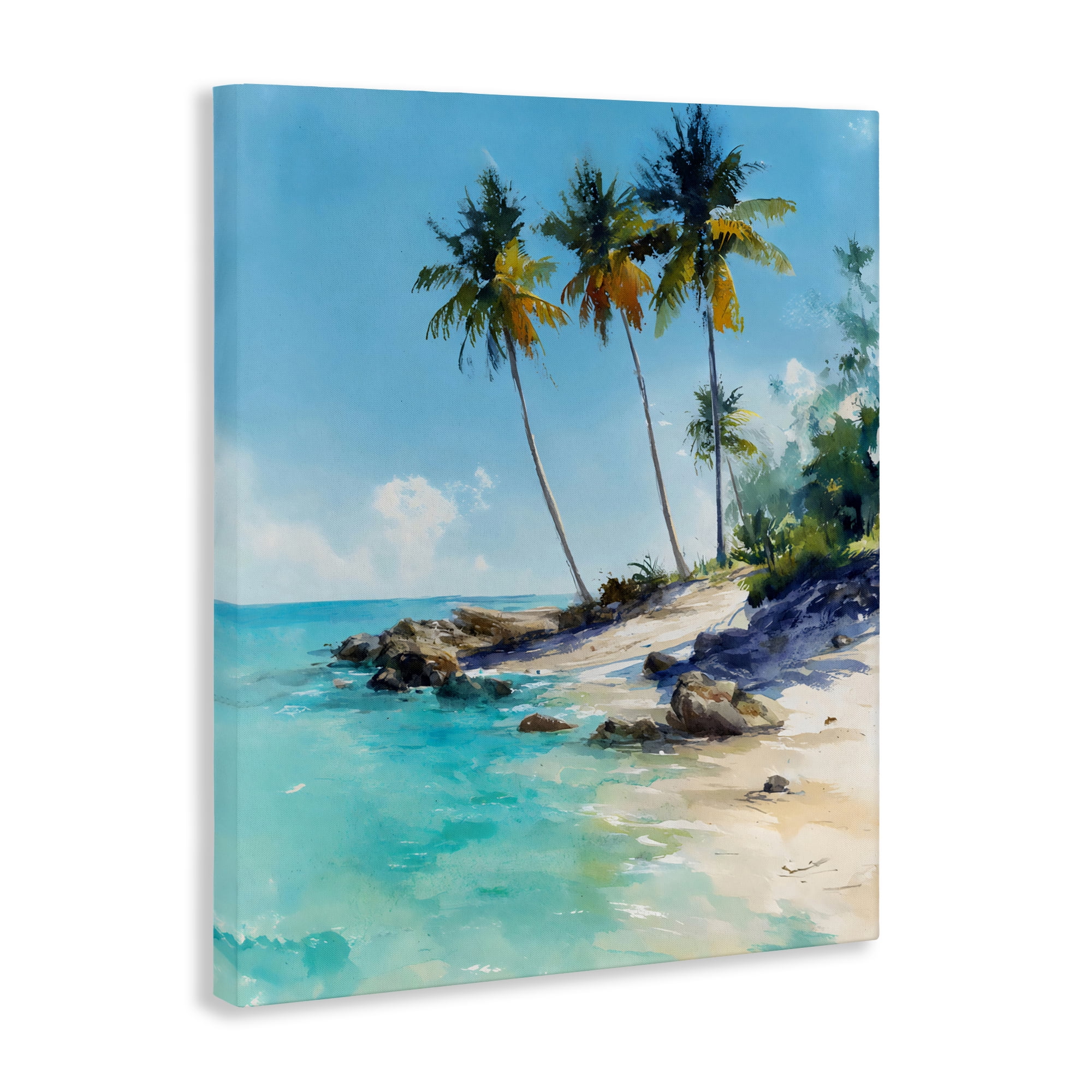 Stupell Industries Rocky Tropical Shore Canvas Wall Art, design by Franklyn Gregory