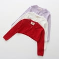 thumbnail image 4 of GYRATEDREAM Girls Long Sleeve Bolero Cardigan Kids Button Closure Knitted Shrug Cropped Sweaters Tops 1-8 Years, 4 of 5
