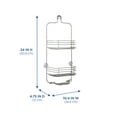 thumbnail image 6 of Mainstays over-the-Shower Caddy, 2 Shelves, Steel, Satin Nickel, 6 of 8