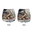 thumbnail image 3 of Daiia Wolf Family Winter Wonderland Pattern Women's 2 in 1 Running Shorts - Lightweight Athletic Workout Gym Yoga Shorts Liner with Phone Pockets-X-Large, 3 of 7