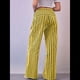 thumbnail image 5 of Pantalones de Rayas con Cordón para Mujer, Holgados, de Pierna , Informales, de Cintura Baja, Cómodos y con Bolsillos Amarillo XXL, 5 of 7