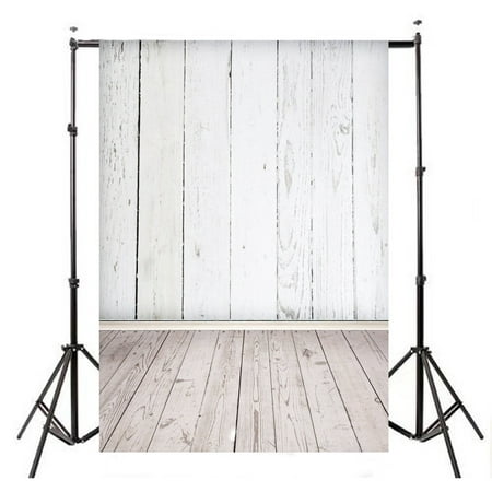 ABPHOTO Polyester 5x7ft Wooden Theme With Wooden Floor Retro Photography Background Cloth Backdrop Photo Studio Best For Children,Newborn,Baby,Kids,Wedding,Family