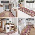 thumbnail image 5 of Pink Boho Tribal Diamonds and Triangles Pattern Kitchen Rugs Sets Of 3,Kitchen Runner Rugs Non Skid Washable,Decorative Kitchen Floor Mats for Kitchen,Sink,Laundry,17"x30"+ 17"x47" + 17"x59", 5 of 6