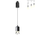 thumbnail image 1 of FSLiving 7W Adjustable Levitate Track Pendnat Light J-Type Retractable Lift Track Pendnat Light with Minimalist Modern Aluminum&Acrylic Shade Indoor Island Light Adjustable Wire Lamp,Grey - 1 Pack, 1 of 9