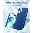 thumbnail image 5 of Compatible with iPhone 15 Case, Liquid Silicone Slim Shockproof Protective Phone Case for iPhone 15 6.1 inch[Microfiber Lining]. (Navy Blue), 5 of 12