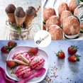 thumbnail image 5 of Ice Cream Scoop Stainless Steel Cookie Fruit Dessert Scoop Metal Small Ice Cream Scoop For Meatballs Mashed Potatoes(pink), 5 of 5