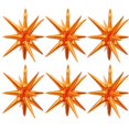 thumbnail image 1 of Globos de aluminio ZSYLYTKV con forma de estrella naranja, 14 puntas, 22 cm, paquete de 6, 1 of 6