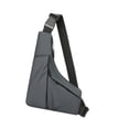 thumbnail image 4 of Bolso bandolera, mochila de hombro, bandolera, bolso de viaje para hombre, bolso de pecho Gris, 4 of 9