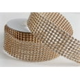 thumbnail image 2 of Rhinestone Ribbon in Gold Setting 1 3/8 inch, 2 of 3