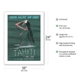 thumbnail image 2 of Tahiti - Fly South Pacific Air Lines (SPAL) - Vintage Airline Travel Poster by Arthur Alfred Thompson c.1950s - Bamboo Fine Art 290gsm Paper Print (Unframed) 18x24in, 2 of 4