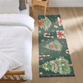 thumbnail image 3 of Yayeee Runner Rug for Bedroom 2'x6' Machine Washable Hallway Non Slip Mat, Green Christmas Trees, 3 of 8