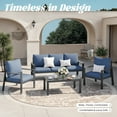 thumbnail image 6 of MRUAKA Aluminum Patio Furniture Set, 6 Pcs Modern Outdoor Sofa Sets, Outdoor Sectional Patio Conversation Set with Coffee Table for Backyard, Poolside, Navy, 6 of 11