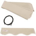 thumbnail image 2 of ALEKO Retractable Home Patio Canopy Awning 10x8 ft, Ivory Color, 2 of 12
