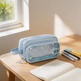 thumbnail image 6 of Nkmbld Pencil Pouch Large Capacity Pencil Case with Zipper and Clear Window, Cute Pencil Case Pouch Organizer with Multiple Pockets, 6 of 8