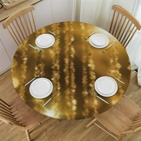 

Sheronv Stars Round Tablecloth Stain Resistant & Washable for Indoor Outdoor Dining Wedding Parties 100% Polyester Waterproof Table Cover 31 -35