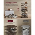 thumbnail image 2 of 7-Tier Rotating Shoe Rack, 360° Spinning Shoe Organizer Tower for 28-35 Pairs, Sturdy Shoe Shelf for Entryway, 2 of 6