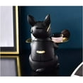 thumbnail image 3 of HSHDLDF Statues de Bouledogue Bol de Clés en Résine pour Table d'Entrée, Plateau de Rangement pour Bonbons Bijoux Boîte Décorative, Figurine Moderne de Chien Organisateur pour Portefeuille de Téléphone Pièces Montres, (Couleur : Noir), 3 of 6