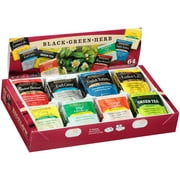 Bigelow, Assorted Black, Green, Herbal Tea Bags, Variety Pack, 64 Count