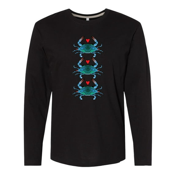 Inktastic Blue Crab Lover Long Sleeve T-Shirt