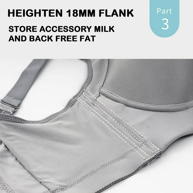 HWRETIE Bras for Women Plus Size Clearance Ladies Fashion Comfortable  Breathable No Steel Ring Seven-breasted Lift Breasts Bra Woman Underwear  Rollbacks Gray 4(S) 