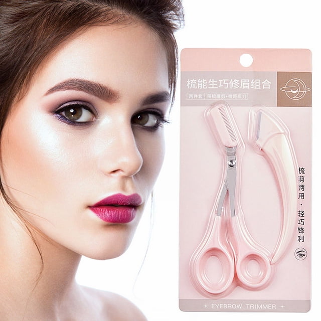 WIFKLSIIPG Eyebrow Scissors with Comb Makeup Remover Makeup Tools Hair Removal Grooming Trimmer Eyelashes