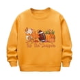 thumbnail image 4 of Oiyii Little Boy's Fall Graphic Sweatshirt Halloween Long Sleeve Pumpkin Football Print Outdoor Casual Pullover Top,Orange, 4 of 4
