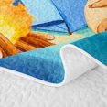 thumbnail image 5 of Erosebridal Cartoon Capybara Camping Twin Quilt Set,Kawaii Animal Adventure Theme Twin Coverlet Set for Boys Girls, 5 of 7
