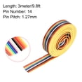 thumbnail image 2 of IDC Rainbow Wire Flat Ribbon Cable 14P 1.27mm Pitch 3meter/9.8ft Long, 2 of 2