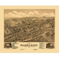 thumbnail image 2 of Bailey 31x26 Black Ornate Wood Framed with Double Matting Museum Art Print Titled - Palmer Massachusetts - Bailey 1879, 2 of 4