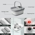 thumbnail image 3 of Tawom Collapsible Foot Spa with Heat,Temperature Control, Bubble, Red Light, Heated Foot Bath Massager with 8 Shiatsu Massage Rollers, Foot Soak Tub for Relaxation,Gray, 3 of 9