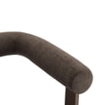 thumbnail image 4 of Christopher Knight Home 31" Modern Round Arm Accent Chair with Velvet Upholstery, Wood Frame, Dark Brown, 4 of 10