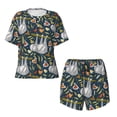 thumbnail image 4 of Naloa Cute Sloth Women's Short-Sleeved Pajama Set, Loungewear, Summer pajamas, Breathable Cozy - XX-Large, 4 of 9