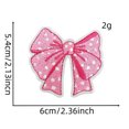 thumbnail image 2 of Bow Embroidery Cloth Sticker | DIY Fabric Patch for Clothing & Crafts | Cute Bow Design for Kids | 6x6cm Embroidered Iron-On Patch | 1-Pack Decorative Sticker for Bags & Shirts, 2 of 5