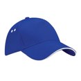 thumbnail image 1 of Beechfield - Gorra/Visera 5 paneles Unisex deportiva Modelo Ultimate sandwich - Verano/Piscina - 100% algodón. (Azul royal/Blanco), 1 of 2