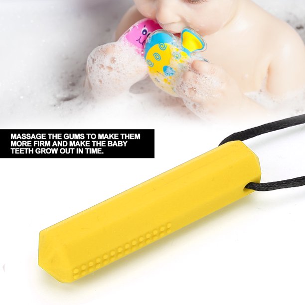 Mordedor para bebé, colores, collar de silicona para morder