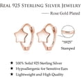 thumbnail image 6 of Solid 925 Sterling Silver Star Hoop Earrings for Women Teens Star Huggie Earrings Cartilage Hoops, 6 of 13