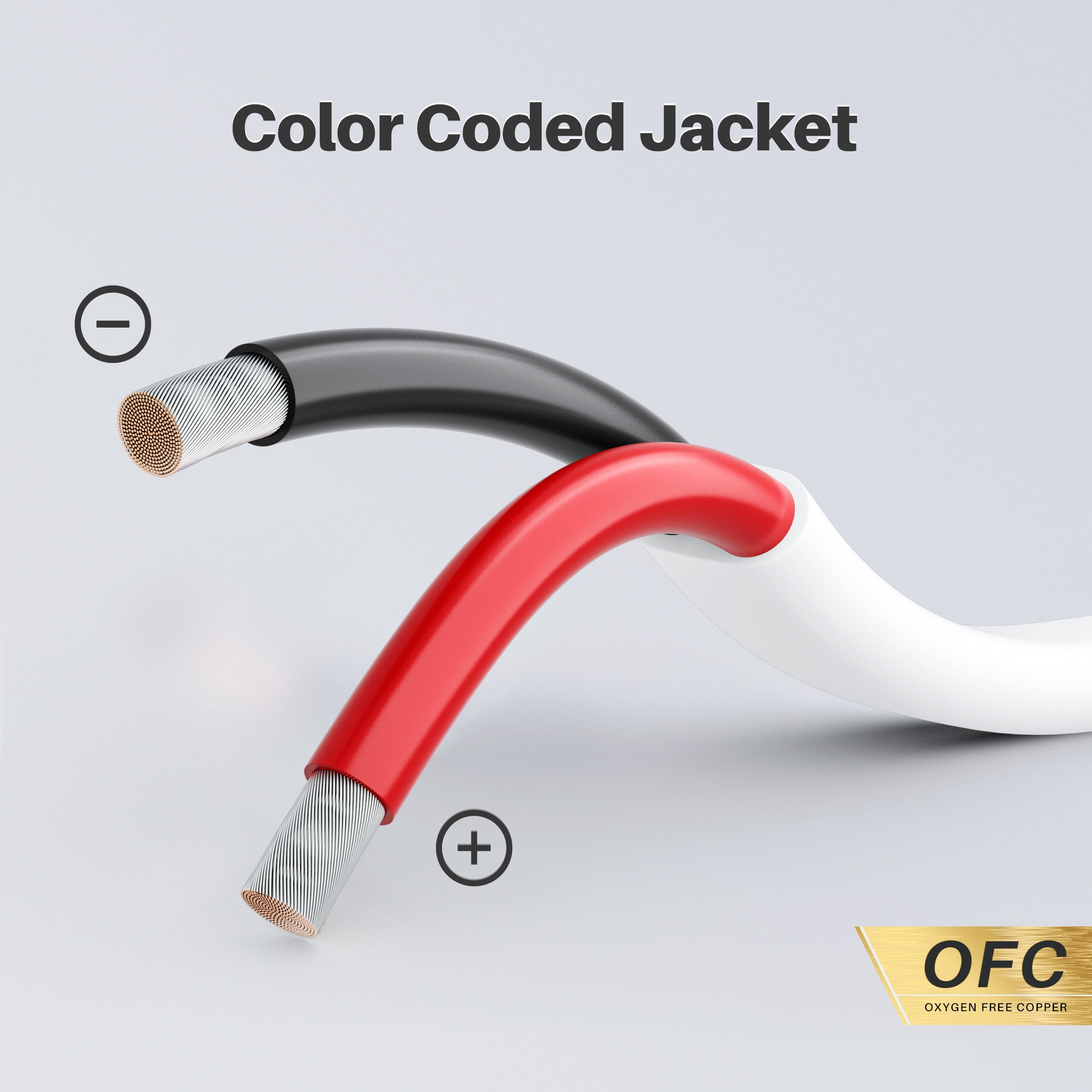 GearIT 12/2 Marine Wire (200 Feet) 12AWG Gauge - Tinned OFC Copper / Marine Grade Speaker Cable / Duplex / 2 Conductors - OFC Oxygen-Free Copper, White 200ft