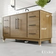 thumbnail image 2 of Eviva Graham 60"W x 22"D Oak Bathroom Vanity with White Arabescato Engineered Stone Countertop and Undermount Ceramic Sink, 2 of 11