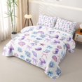 thumbnail image 3 of Erosebridal Seashell Jellyfish Bow Bed Spread Queen for Girls Boys, Dreamy Coastal Sealife Queen Coverlet Set, 3 Pieces, 3 of 7