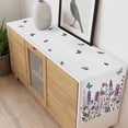 thumbnail image 4 of Purple Flowers Table Runner - 108 Inch Long, Kitchen Dining Table Runner Dresser Scarves, Spring Butterflies Lavender Daisy Botanical Farmhouse Decor for Coffee Tables Wedding Party Banquet, 4 of 8