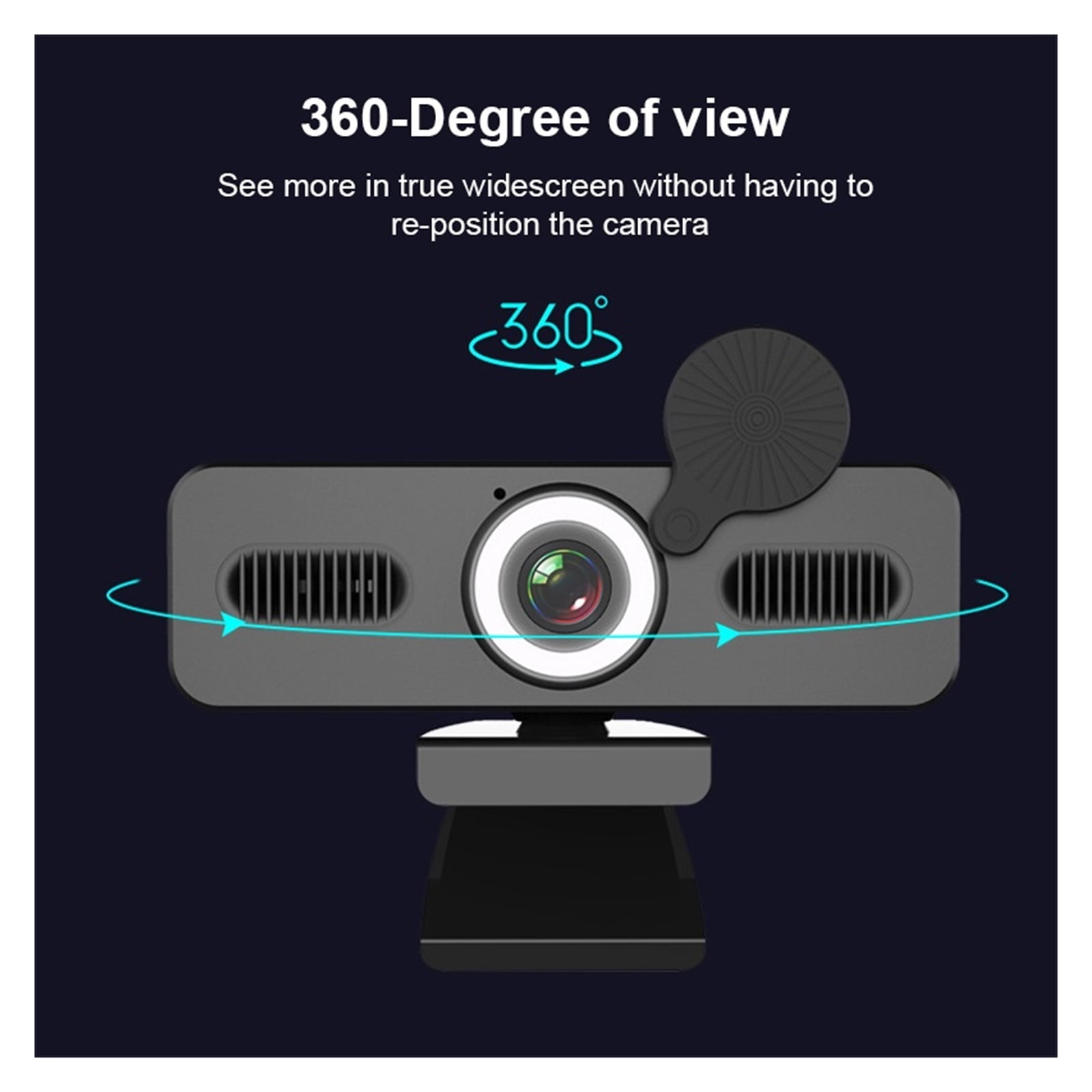 Webcam 4k USB Webcam 1080P Web Camera With Microphone Web Cam For PC Computer Laptop Video Mini Camera With Webcam Cover ,HD Video