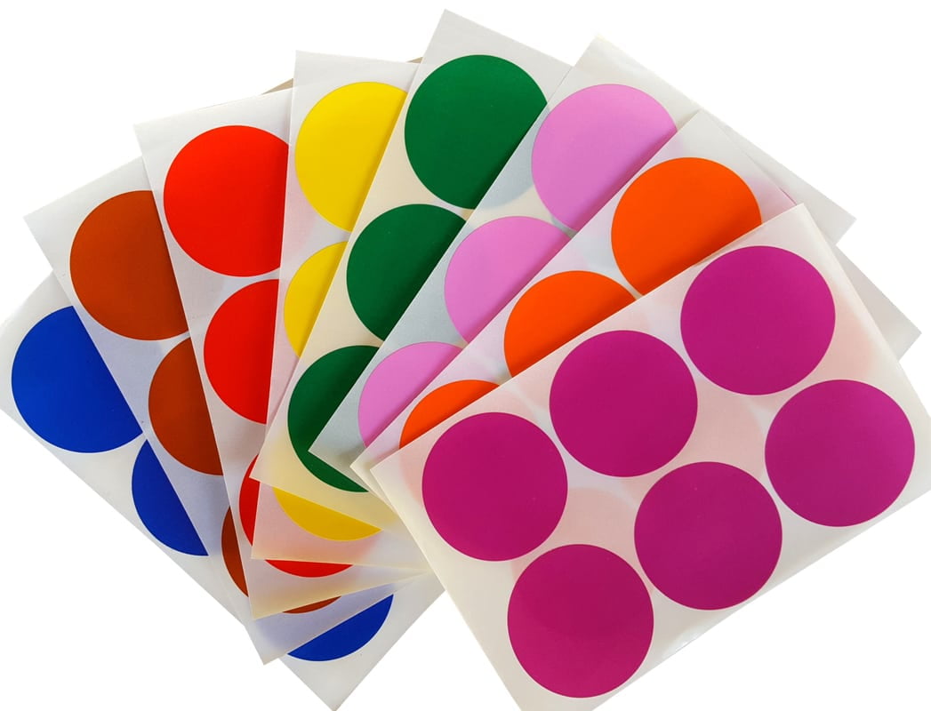 300 Yellow 45mm 1 3/4 Inch Colour Code Dots Round Stickers Sticky ID Labels 
