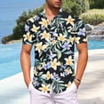 thumbnail image 2 of Xcmzpl Big and Tall Men’s Hawaiian Shirts Short Sleeve Casual Button Down Summer Shirt with Pocket Floral Beach Vacation Tops S-5XL, 2 of 7