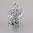 thumbnail image 1 of de Metal, Candelero, Linternas Colgantes, Jaula de Pájaros Creativa, Decoración de para , Boda, 3,15 X 5,51 Pulgadas B-plata Soledad Portavelas de metal con forma de jaula para pájaros, 1 of 10