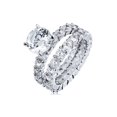 thumbnail image 3 of 5 1/2ct Diamond Eternity Engagement Wedding Ring Set 14K White Gold, 3 of 3