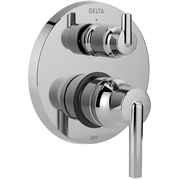 Delta Trinsic Contemporary Two Handle MonitorÂ® 14 Series Valve Trim with 3-Setting Integrated Diverter in Chrome T24859