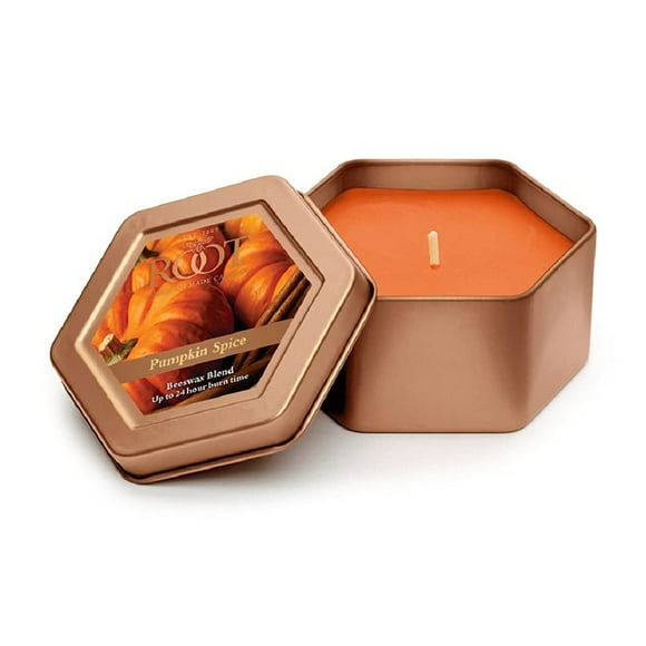 Root Candles Honeycomb Traveler Scented Beeswax Blend Candle, Pumpkin Spice