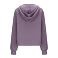 thumbnail image 4 of Women's Tops Women Half Zip Cropped Hoodies Fleece Quarter Zip Up Pullover Sweatshirts Winter Clothes 2023 Outfits Sweater Coat, 4 of 6