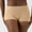 Beige, variant on Breathable Womens Coffee Boyshorts - No Show Stretchy Nylon Spandex Full Coverage Comfort Fit Underwear for Daily Wear, 1pc (S/M/L/XL),Size S